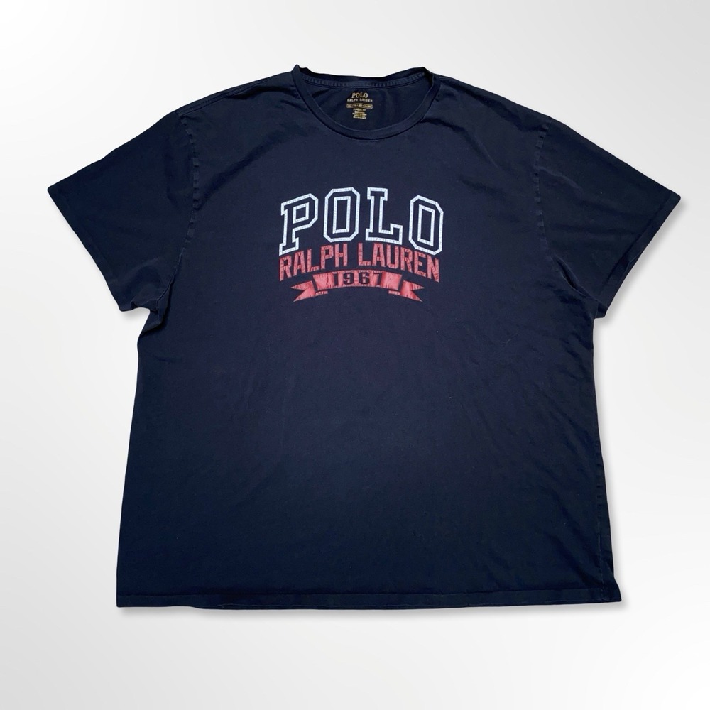 Polo Ralph Lauren 1967 Graphic T-Shirt Men's Size XXL Black Classic Fit Cotton